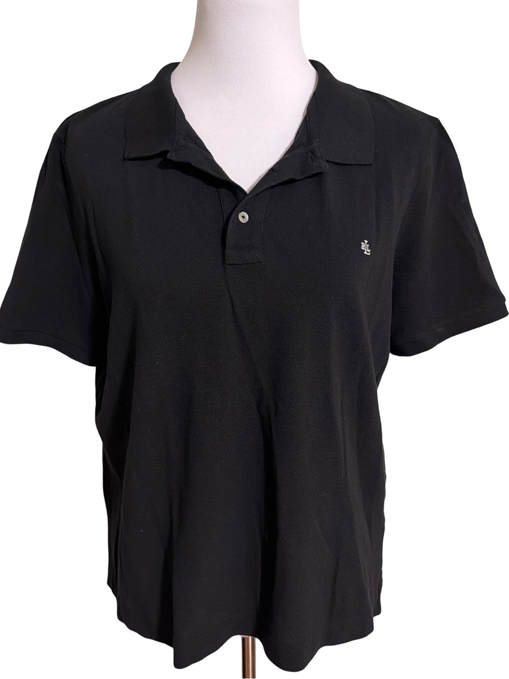 Ralph Lauren Black Short-Sleeve Polo Top
